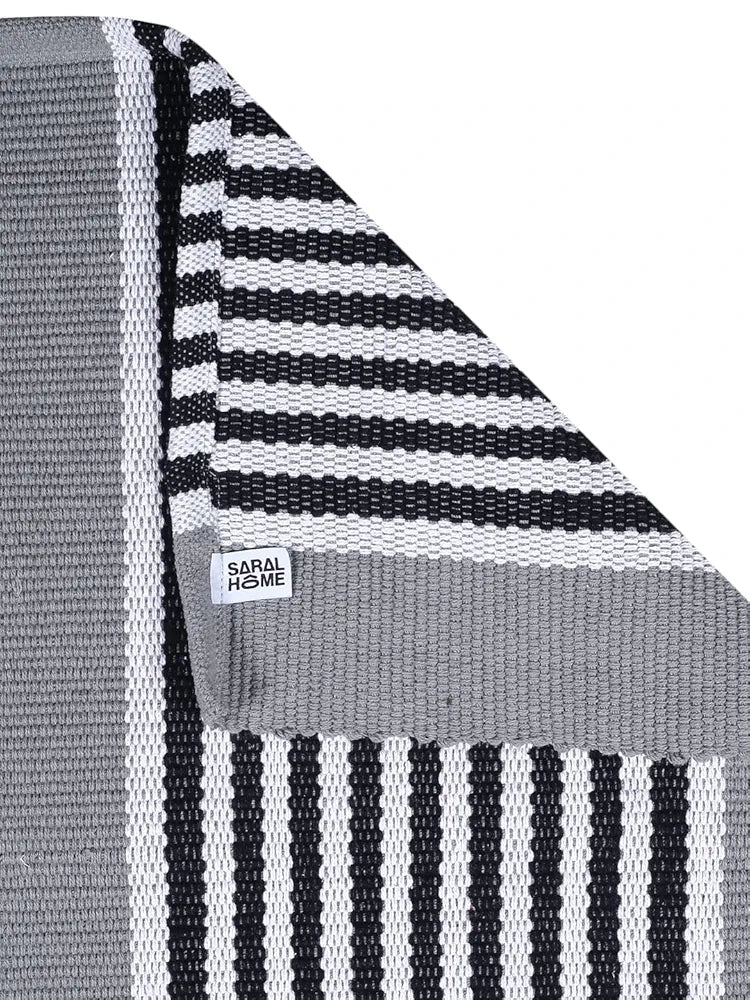 Saral Home Stripe Designer Soft Cotton Durable & Washable Multipurpose Runner