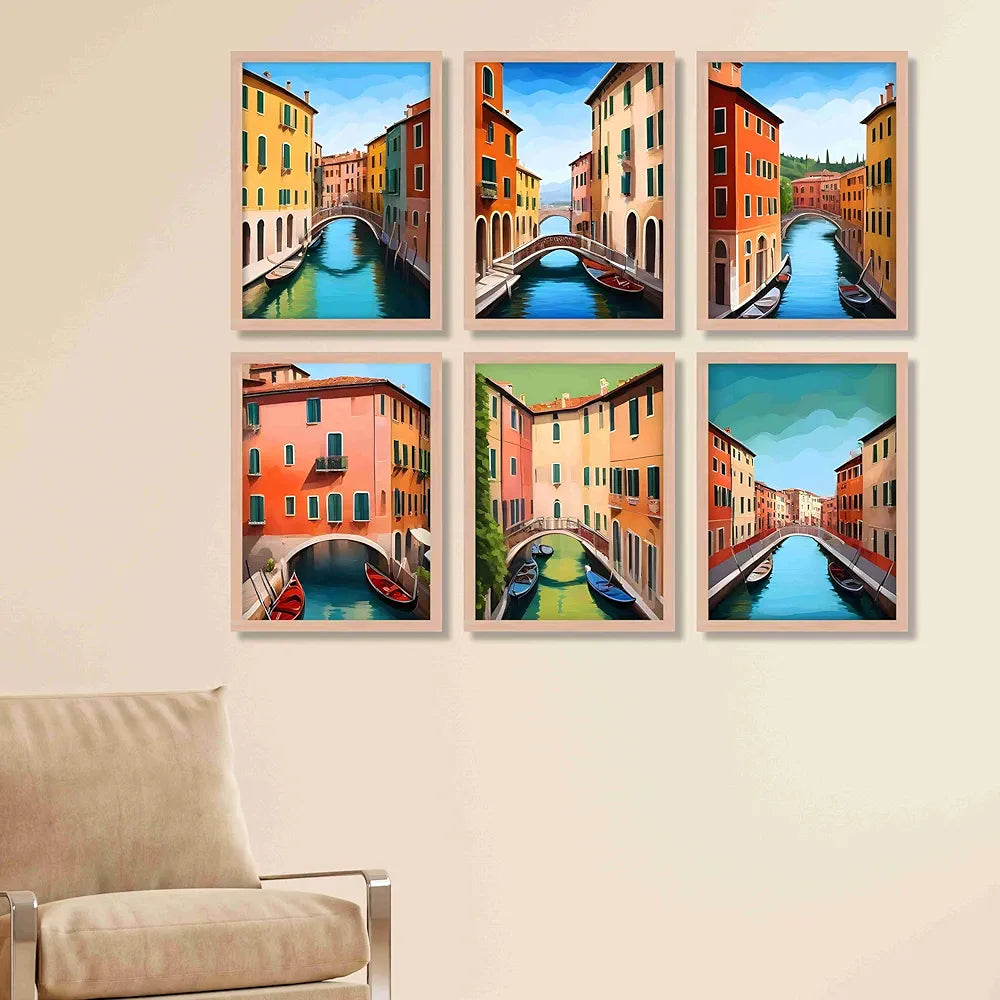 Livin'luxe Paintings City Views Home Decor Wall Paintings With Frame Painting B - 450K6