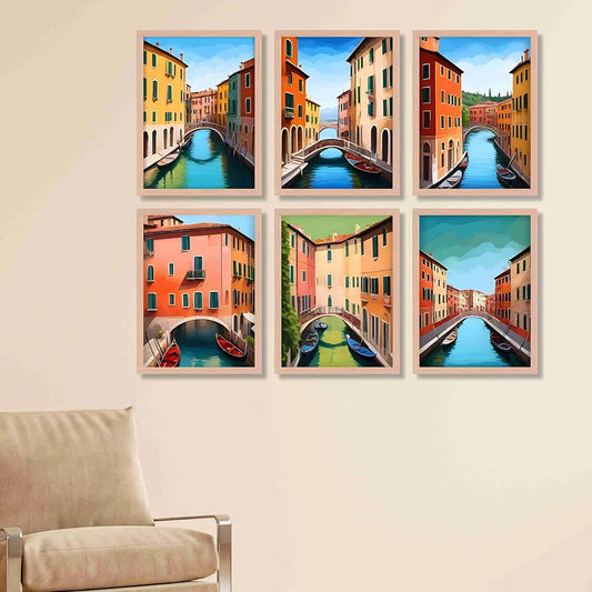Livin'luxe Paintings City Views Home Decor Wall Paintings With Frame Painting B - 450K6