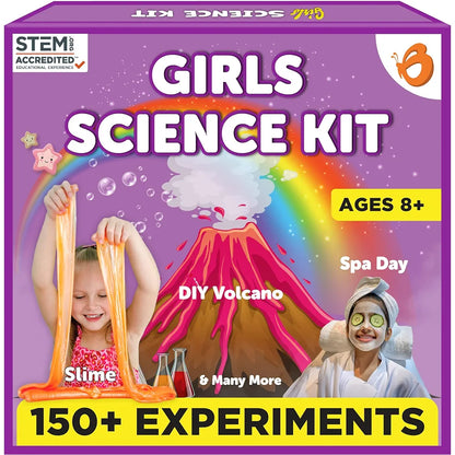 Butterfly EduFields Girls Science Kit for Kids Ages 8 9 10 11 12 Years | 150+ Science Experiment Kit | Birthday Gifts for Girls Age 8-10-12-14 | Fun STEM Learning and Educational Toys