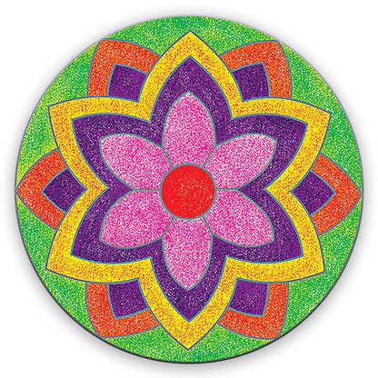 Toykraft: Sand Art Kit Rangoli Mandala Jr., Sand Art Activity Kit for Kids, Art and Craft, Gift Item for 3 Year olds ,Paper, Multicolor