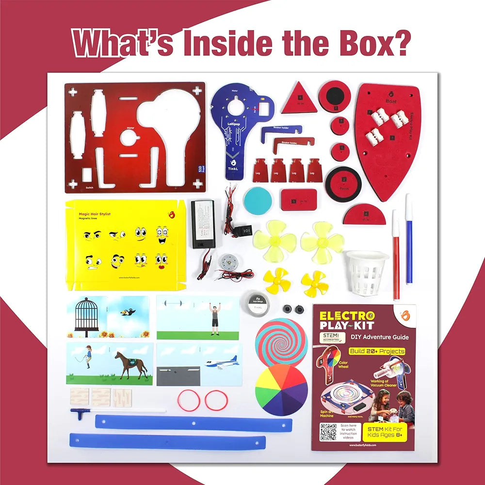 Butterfly EduFields ElectroPlay 100+ Science Projects Kit for Kids Ages 8 10 12 Years Boys Girls | 100+ DIY Science Experiment for Kids | Educational Engineering Toys Best Birthday Gift idea