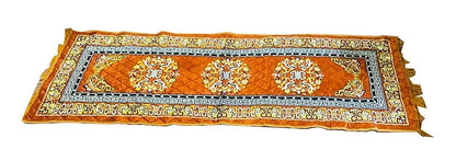 Kuber Industries Bed Side Rectangular Runner Mattress Soft Velvet Material Colour Golden