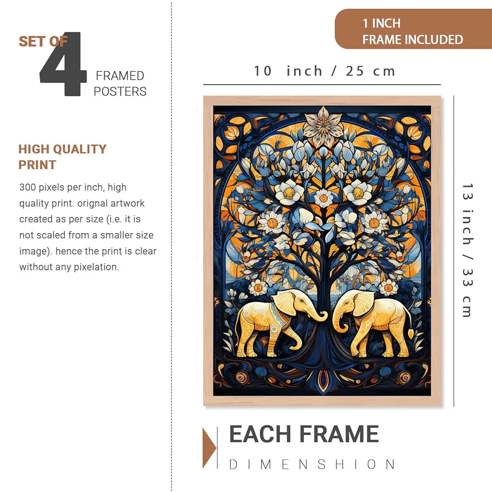 Kotart Aesthetic Modern Art Wall Paintings with Frame Set of 6