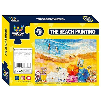 Webby Kids The Beach Painting Jigsaw Puzzle, 252 Pieces