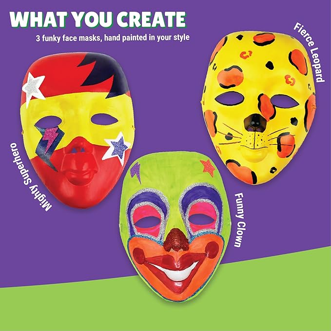 Kalakaram Diy Face Mask Painting Kit | Painting Kit for Kids | Create Your Own Customised Face Masks Using Paints | Diy Kits for Kids