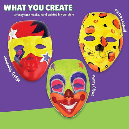 Kalakaram Diy Face Mask Painting Kit | Painting Kit for Kids | Create Your Own Customised Face Masks Using Paints | Diy Kits for Kids