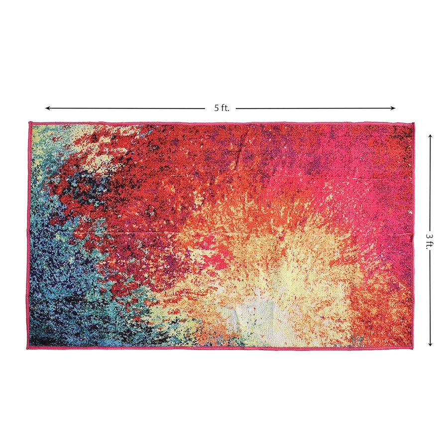 Status Contract Multi Printed Vintage Persian Carpet Rug Runner for Bedroom/Living Area/Home with Anti Slip Backing