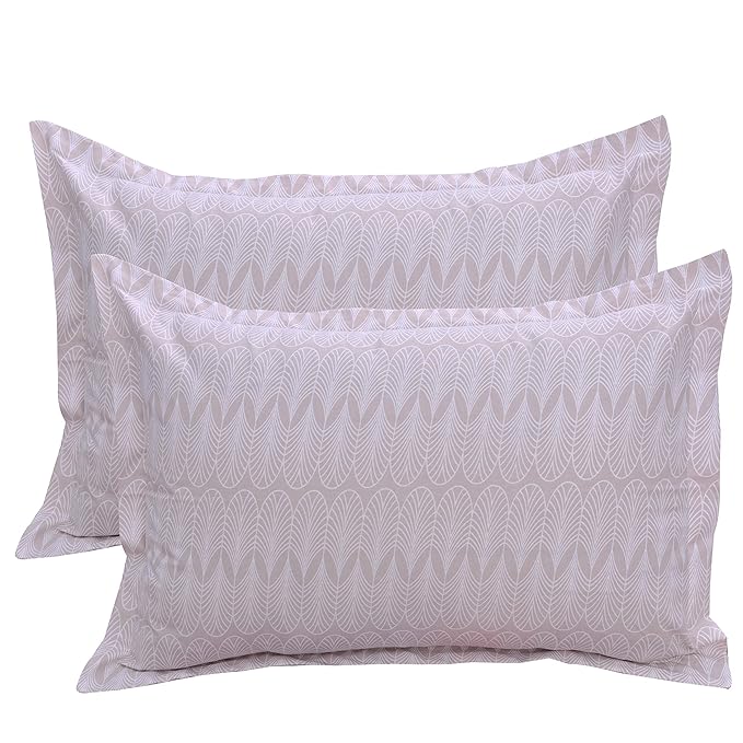 Huesland by Ahmedabad Cotton 144 TC Cotton King Size Bedsheet with 2 Pillow Covers - Apricot Peach
