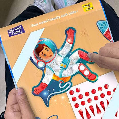 Imagimake Mirror Mosaic SpaceMess Free Diy Mosaic Craft Kit Sticker Travel Toys For Boys