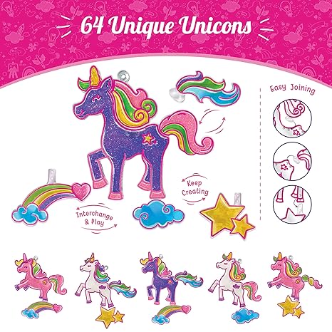 Imagimake Window Art Unicorn Glass Painting Kit Art And Craft Kit Girls Sun Catcher Kit