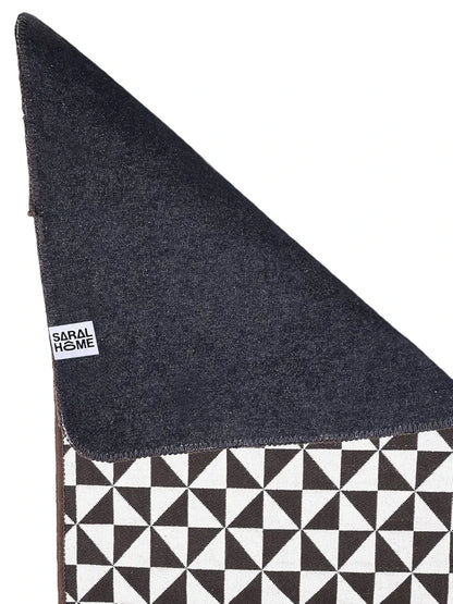 Saral Home Firki Designer Soft Cotton Durable & Washable Multipurpose Runner Colour Brown