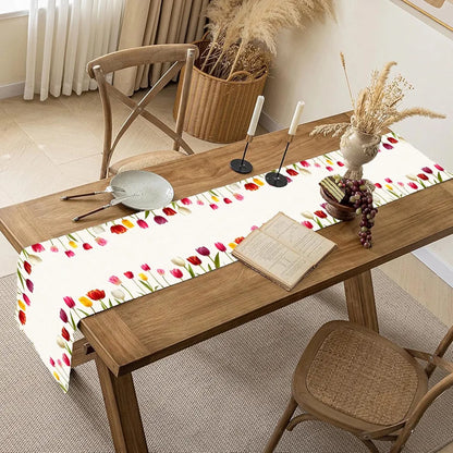 Ishro Home Premium Table Runner Colour Blooming Tulip