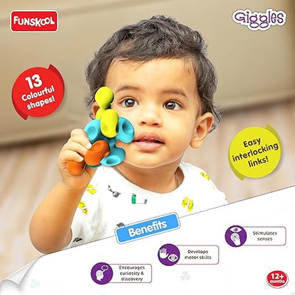 Funskool Giggles Ever Links 13pcs Multi Coloured Interlocking Learning Educational Toy