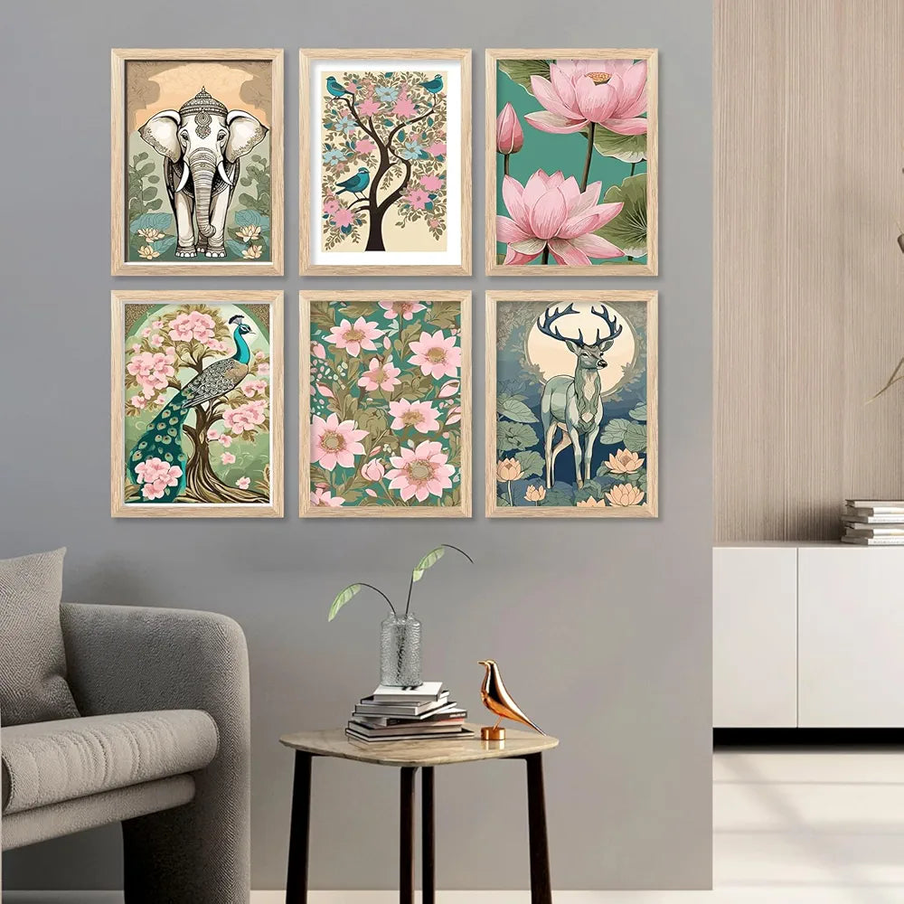 kotart Traditional Indian Inspired Wall Art Prints for Home and Office Decor C