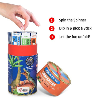 Chalk and Chuckles Smart Sticks Dinosaurs Trivia Game From Super Fun Family World Map Puzzle | Educational Game