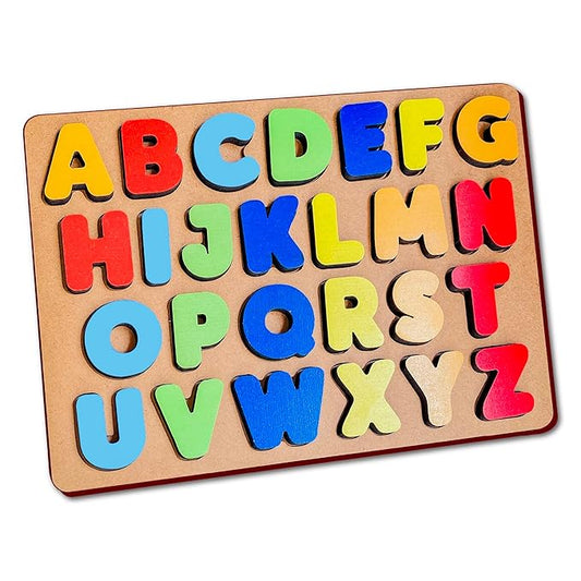 Mini Leaves Wooden Capital English Alphabets for Kids Learning Blocks for Kids 3 Years Alphabets for Kids