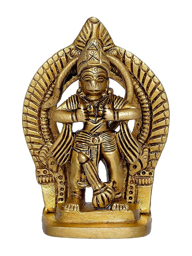 Ecraftindia Handcrafted Polyresin Bronze Finish Sita Ram Laxman Hanuman God Idols Ram Darbar Statue