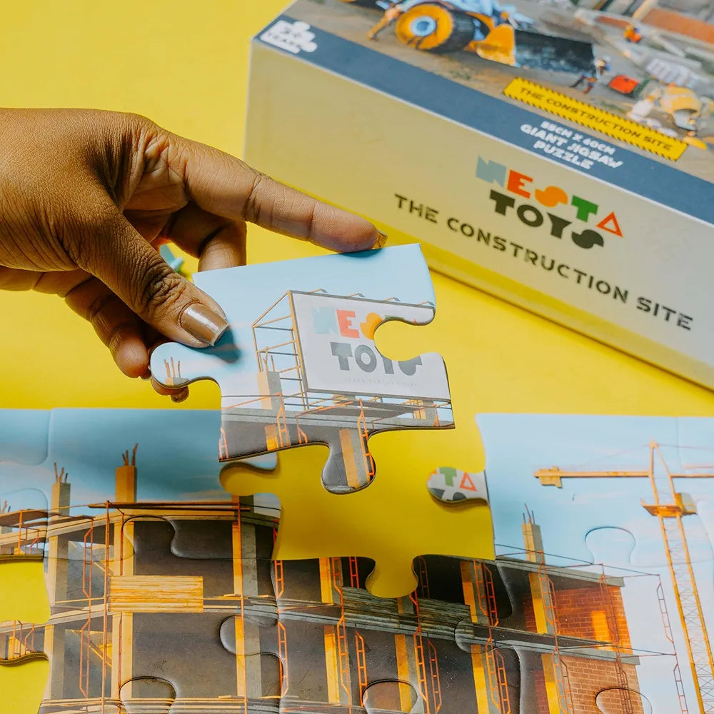 NESTA TOYS - Floor Puzzle & Game -Construction Site & Vehicles, Jigsaw & Toddler Puzzles, Educational Toy, Gifts for Boys & Girls Ages 3, 4, 5, 6, 7 