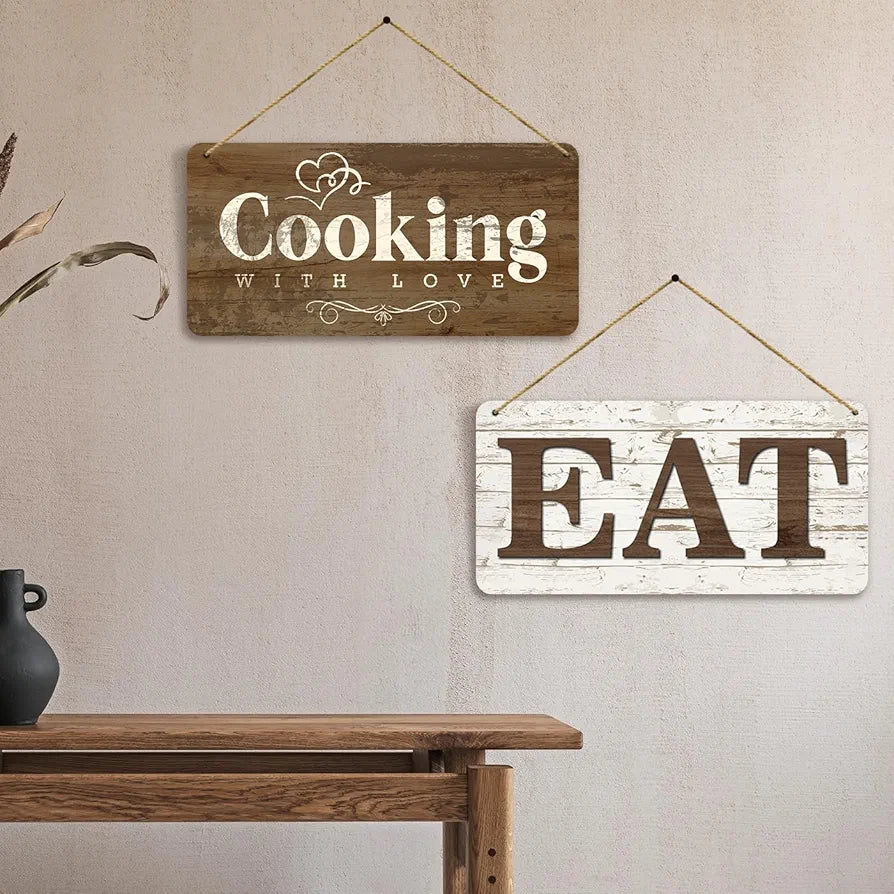 Kotart Kitchen Quotes Wooden Wall Art Hanging for Restaurant Bar Dianing Area 4