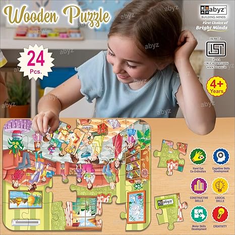 Abyz Wooden Jigsaw Puzzles For Kids For Kids Of Age 4-6 Years 24 Pcs Puzzle