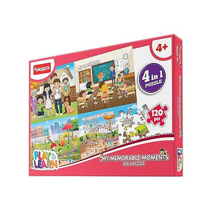 Funskool Play & Learn My Memorable Moments 4in1 Educational 4x30 Pieces Puzzle