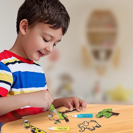 Imagimake Window Art Jungle Glass Painting Kit|Sun Catcher Art And Craft Kit Toys