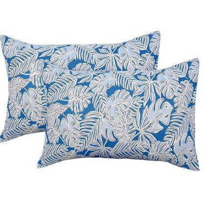 Huesland by Ahmedabad Cotton 144 TC King Size Bedsheet Cotton with 2 Pillow Covers | Yellow & Blue