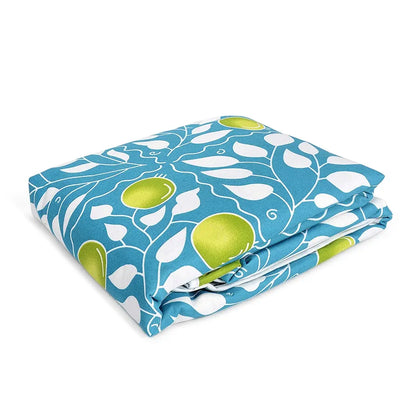 Divine Casa Glace Cotton 120 GSM Reversible Lightweight Printed Single Bed AC Dohar Blanket Quilt Colour Turquoise and Green TC - 120