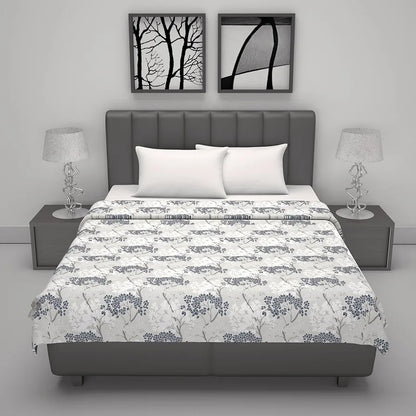 Divine Casa 100% Cotton Double Bed Dohar Lightweight & Ultra-Soft AC Blanket Colour Greyish Blue