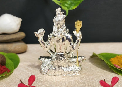Gold Art India Lord Shiva 999 Silver Plated Idol