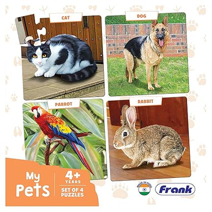 Frank My Pets Animal Puzzle - A Set of 4 Jigsaw Puzzle for Focus and Memory - 10504