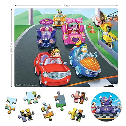 Disney Junior Mickey Book & Puzzles for Kids 7 Years and Above Race for The 1 Book & 160 Piece Puzzles