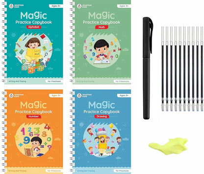 SPARTAN KIDS® Complete Magic Practice Copybook Set  - Number Tracing Book for Kids 