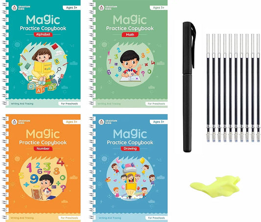 SPARTAN KIDS® Complete Magic Practice Copybook Set  - Number Tracing Book for Kids 