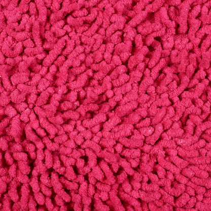 Saral Home Cotton Shaggy Anti-Skid Round Solid Bath Mat