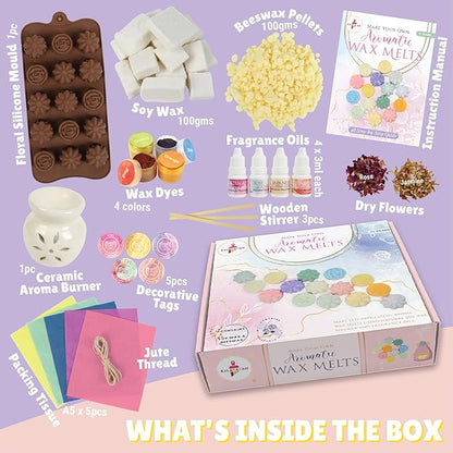 Kalakaram Aromatic Wax Melts Making Kit | Make 15 Wax Melts With This Kit | Diy Wax Melt Kit