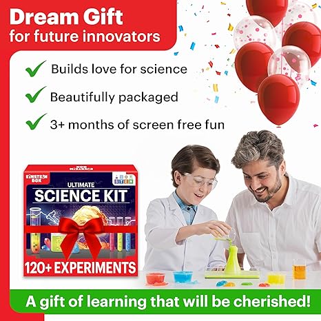 Einstein Box Ultimate Science Kit for Boys and Girls Birthday Gifts Ideas for Kids Stem Learning Toys