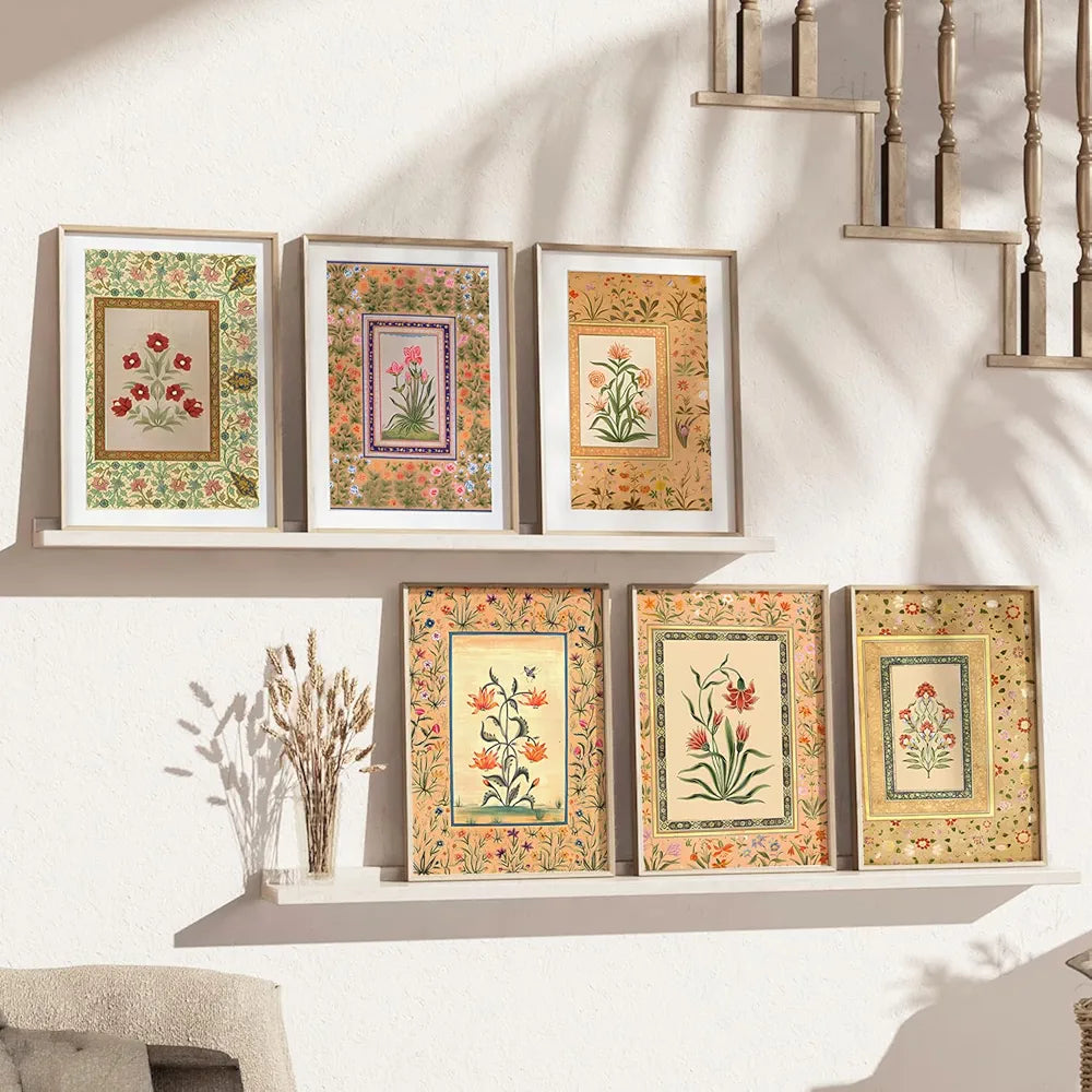 Kotart Premium Digital Madhubani Art Paintings with Frame  Wall Decor Pack of 6