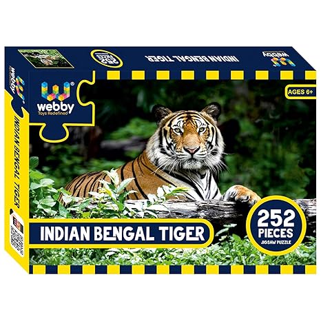 Webby Kid Indian Bengal Tiger Jigsaw Puzzle 252 Pieces