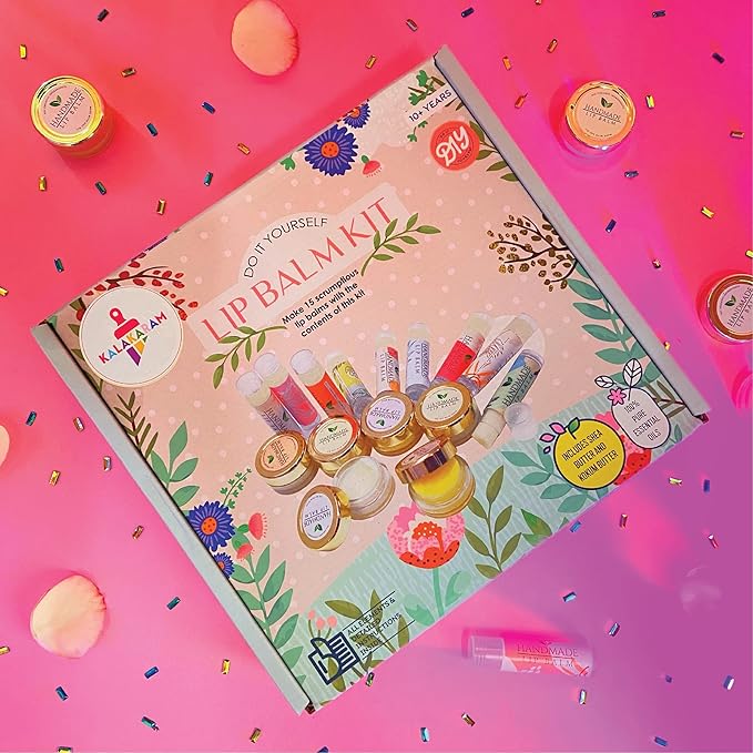 Kalakaram Diy Lip Balm Making Kit - Make 15 Lip Balms | Diy Kit for Kids | Activity Kit for Kids