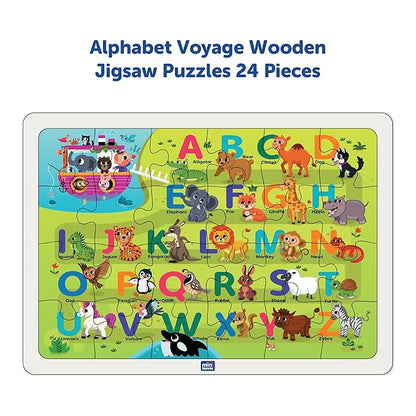 Mini Leaves 3 Puzzles With 83 Pieces | Animal Wooden Jigsaw Puzzle for 4-6 Years | Educational Puzzle Game for Kids