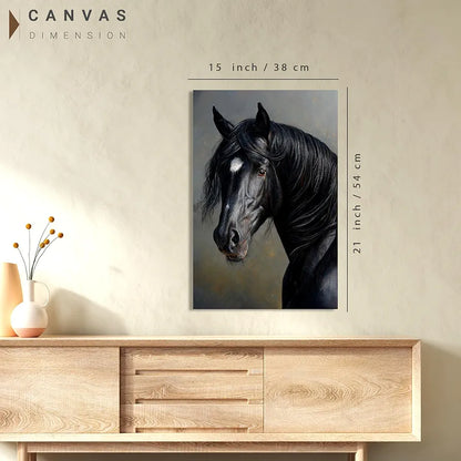 Kotart Beautiful Black Horse Modern Art Canvas Paintings for Bedroom Room Living Room Abstract Canvas Painting Style04