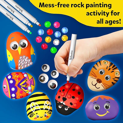 Skillmatics Rock Painting Kit Mess Free Art & Craft Activity For Girls & Boys Creative Activity