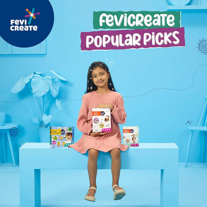 Fevicreate Art & Craft Kit | with Transparent Backpack | Value Pack with Crafting Essentials for Children | School Kit | Colours, Canvas, Activity Book, Glues | Gift for Boys & Girls Ages 5+