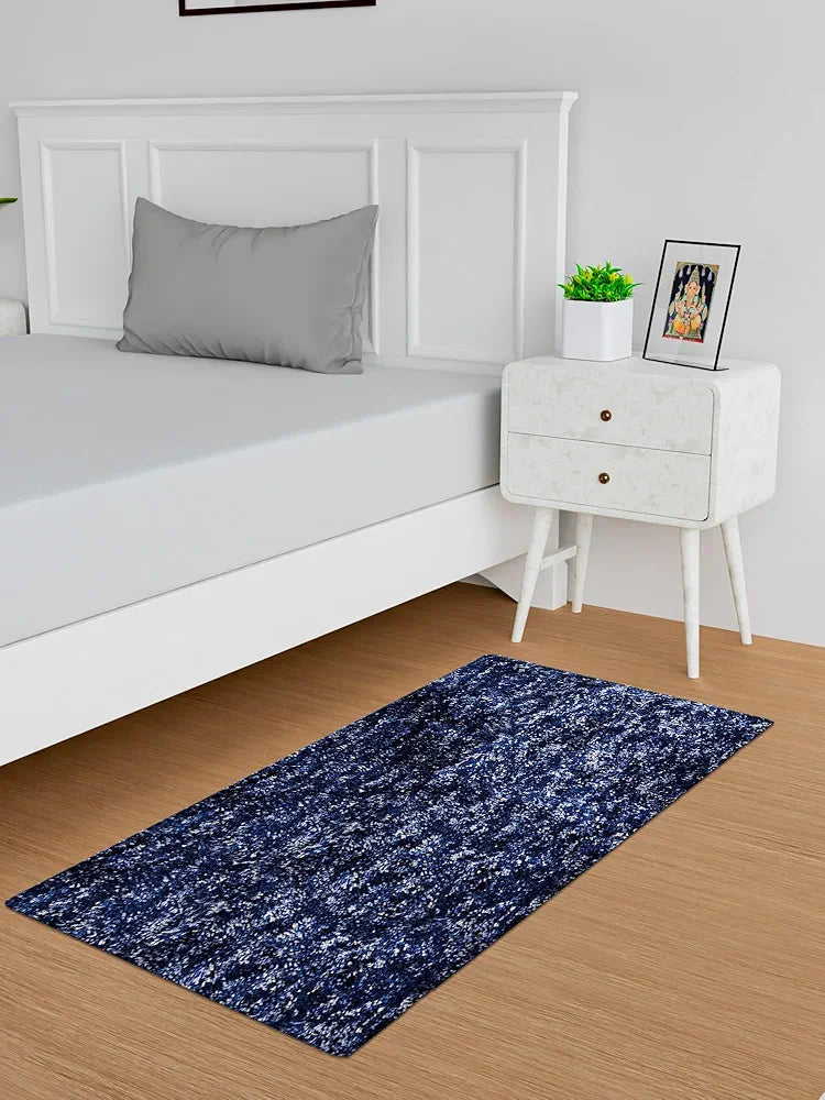 Kuber Industries Bedside Runner for Bedroom & Living Room Blue