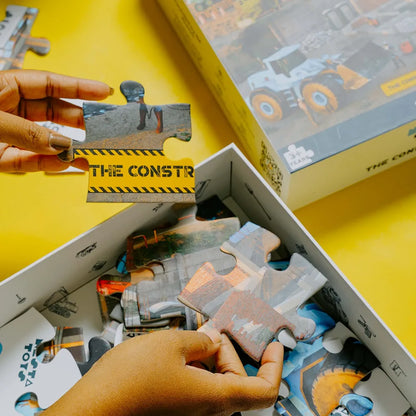 NESTA TOYS - Floor Puzzle & Game -Construction Site & Vehicles, Jigsaw & Toddler Puzzles, Educational Toy, Gifts for Boys & Girls Ages 3, 4, 5, 6, 7 