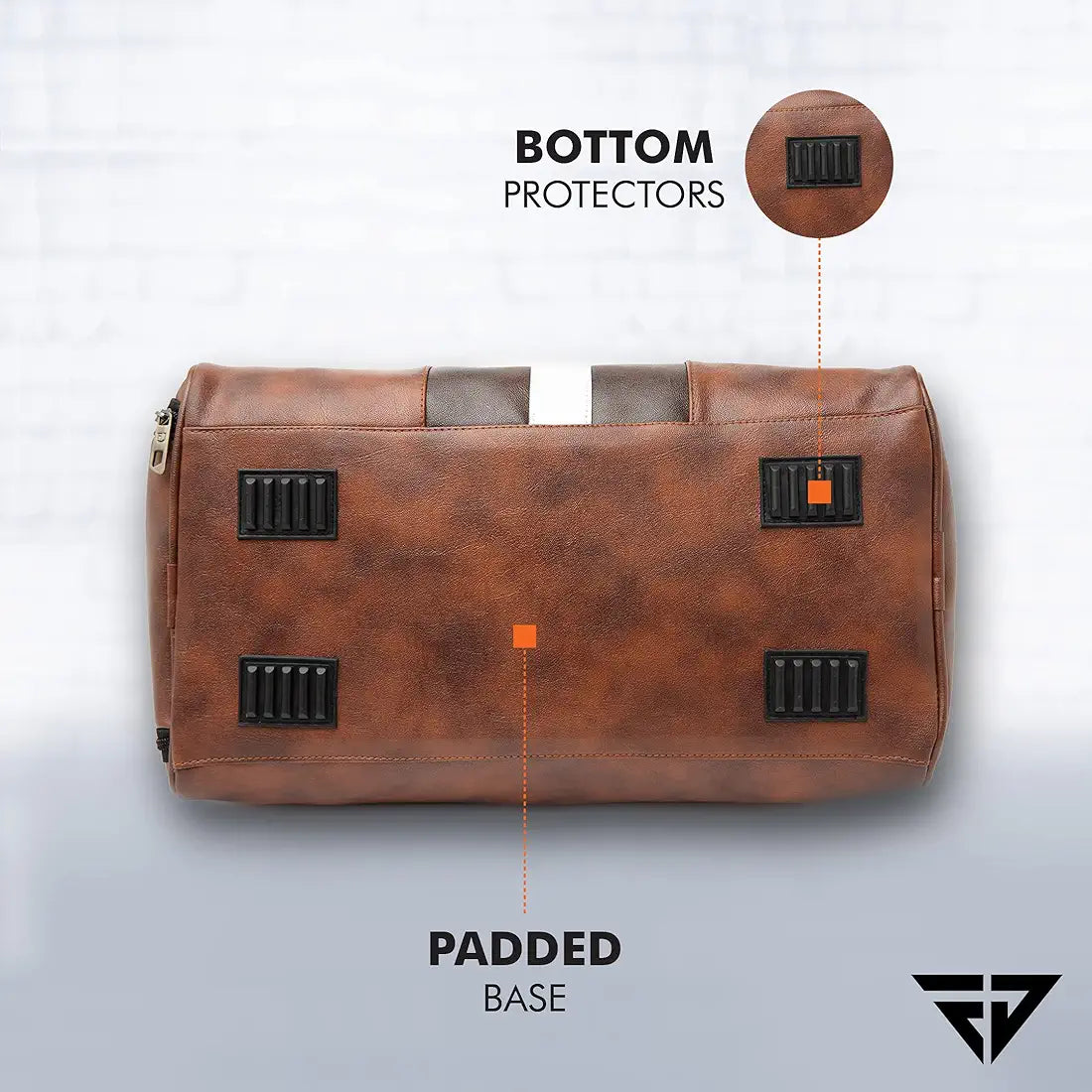 Fur Jaden Weekender Travel Duffle Bag with Separate Shoe/Laundry Compartment for Men & Women Made of Vegan Leather