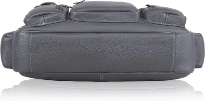 WildHorn Leather Laptop Bag for Men/Office Bag for Men | Fits Upto 15.6 Inch Laptop/MacBook | Laptop Messenger Bag/Leather Bag for Men I Dimension : L-16 inch W-4 inch H-13 inch