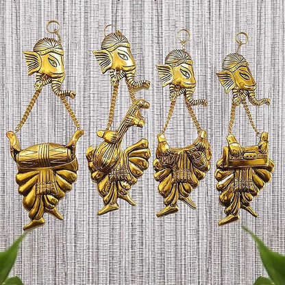 KridayKraft Metal Ganesha ji Statue Ganpati Wall Hanging Sculpture Lord Ganesh Idol